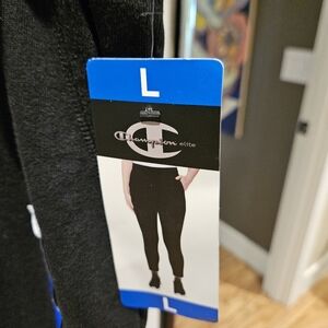 Costco's Champion Black  French Terry Active Leggings- Drawstring Sweats Large